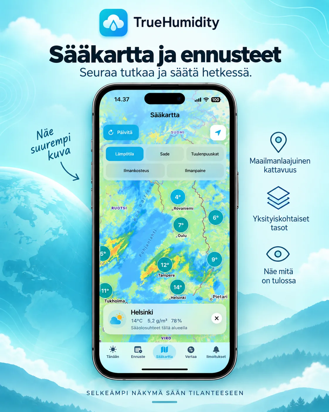 TrueHumidity sääkartta